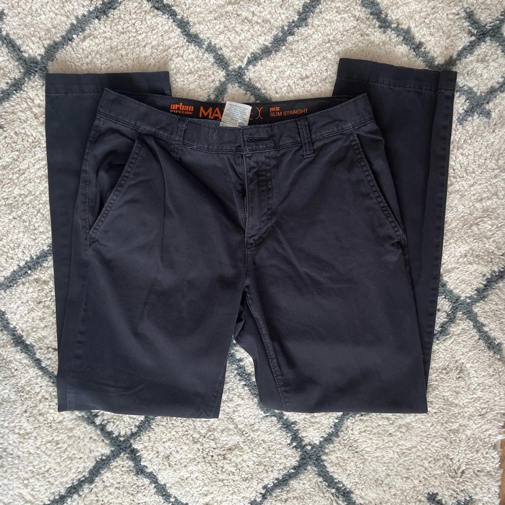 Mens 29x30 Black Chinos